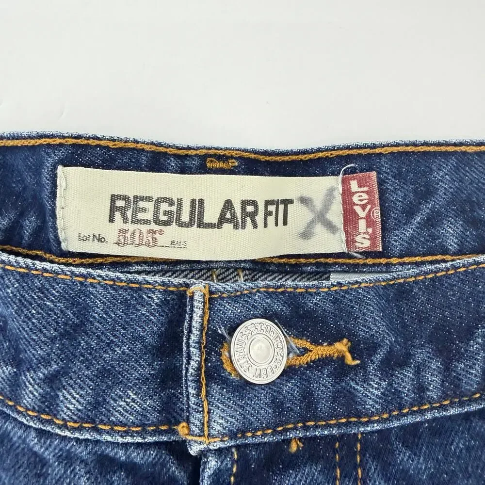 Levi's 505 Regular Fit Jeans Dark Wash W42 L30